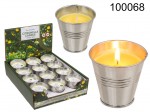 Citronella - a candle for mosquitoes in a tin container